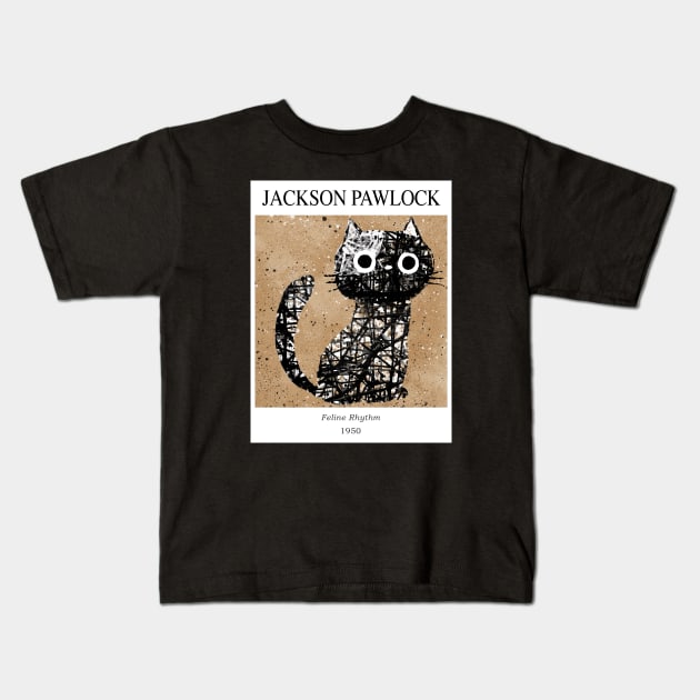 Jackson Pawlock Gallery cat Kids T-Shirt by Planet Cat Studio